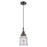 Innovations Caden Canton 1Lt 6" Cord Mini Pendant, Bronze/Seedy - 447-1P-OB-G184