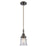 Innovations Caden Canton 5" Cord Mini Pendant, Bronze/Seedy - 447-1P-OB-G184S