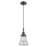 Innovations Caden Bellmont 7" Cord Mini Pendant, Bronze/Clear - 447-1P-OB-G192