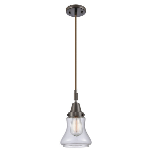 Innovations Caden Bellmont 7" Cord Mini Pendant, Bronze/Clear - 447-1P-OB-G192