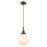 Innovations Caden Beacon 8" Cord Mini Pendant, Bronze/White - 447-1P-OB-G201-8