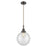 Innovations Caden Beacon 10" Cord Mini Pendant, Bronze/Clear - 447-1P-OB-G202-10
