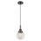 Innovations Caden Beacon 6" Cord Mini Pendant, Bronze/Clear - 447-1P-OB-G202-6