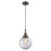 Innovations Caden Beacon 8" Cord Mini Pendant, Bronze/Clear - 447-1P-OB-G202-8