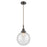 Innovations Caden Beacon 10" Cord Mini Pendant, Bronze/Seedy - 447-1P-OB-G204-10