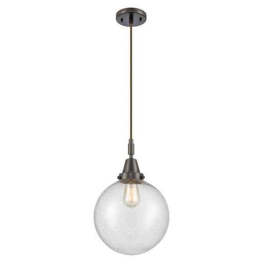 Innovations Caden Beacon 10" Cord Mini Pendant, Bronze/Seedy - 447-1P-OB-G204-10