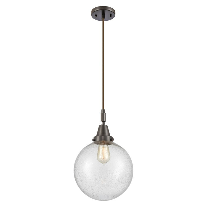 Innovations Caden Beacon 10" Cord Mini Pendant, Bronze/Seedy - 447-1P-OB-G204-10
