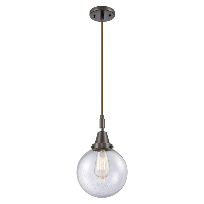 Innovations Caden Beacon 8" Cord Mini Pendant, Bronze/Seedy