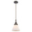 Innovations Caden Cone 1Lt 8" Cord Mini Pendant, Bronze/White - 447-1P-OB-G41