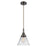 Innovations Caden Cone 1Lt 8" Cord Mini Pendant, Bronze/Clear - 447-1P-OB-G42