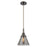 Innovations Caden Cone 1Lt 8" Cord Mini Pendant, Bronze/Smoke - 447-1P-OB-G43