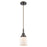 Innovations Caden Bell 1Lt 5" Cord Mini Pendant, Bronze/White - 447-1P-OB-G51