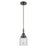 Innovations Caden Bell 1Lt 5" Cord Mini Pendant, Bronze/Clear - 447-1P-OB-G52