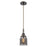 Innovations Caden Bell 1Lt 5" Cord Mini Pendant, Bronze/Smoke - 447-1P-OB-G53