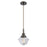 Innovations Caden Oxford 1Lt 7" Cord Mini Pendant, Bronze/Clear - 447-1P-OB-G532