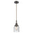Innovations Caden Bell 1Lt 5" Cord Mini Pendant, Bronze/Seedy - 447-1P-OB-G54