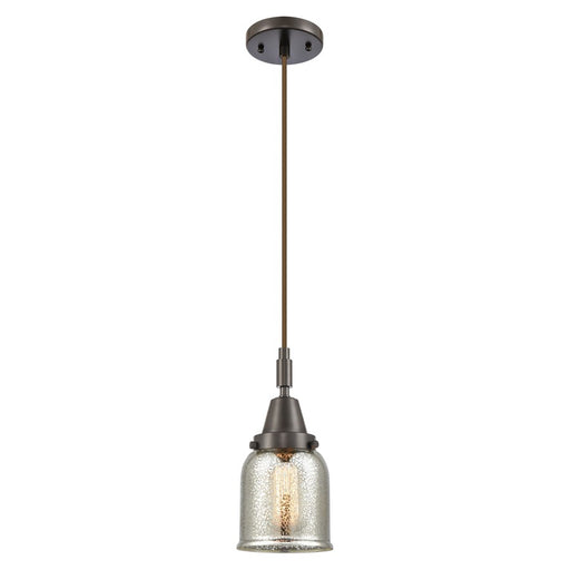 Innovations Caden Bell 1Lt 5" Cord Mini Pendant, Bronze/Silver - 447-1P-OB-G58