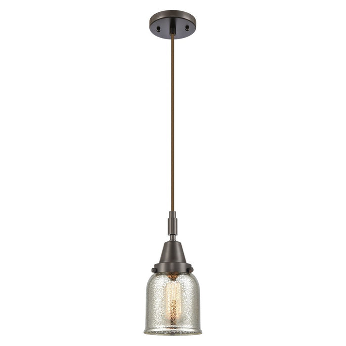 Innovations Caden Bell 1Lt 5" Cord Mini Pendant, Bronze/Silver - 447-1P-OB-G58