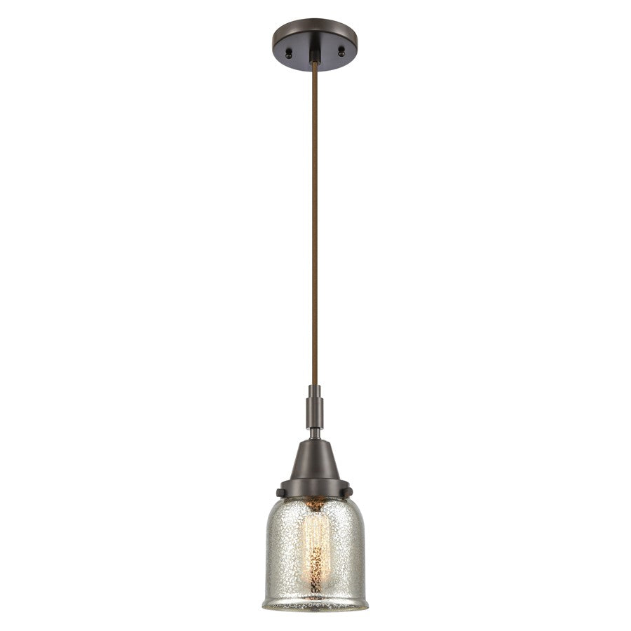 Innovations Caden Bell 1Lt 5" Cord Mini Pendant, Bronze/Silver - 447-1P-OB-G58