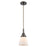 Innovations Caden Cone 1Lt 6" Cord Mini Pendant, Bronze/White - 447-1P-OB-G61