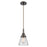 Innovations Caden Cone 1Lt 6" Cord Mini Pendant, Bronze/Clear - 447-1P-OB-G62