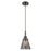 Innovations Caden Cone 1Lt 6" Cord Mini Pendant, Bronze/Smoke - 447-1P-OB-G63