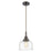 Innovations Caden Bell 8" Cord Mini Pendant, Bronze/Clear Deco - 447-1P-OB-G713
