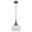 Innovations Caden Bell 1Lt 8" Cord Mini Pendant, Bronze/Clear - 447-1P-OB-G72