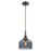 Innovations Caden Bell 1Lt 8" Cord Mini Pendant, Bronze/Smoke - 447-1P-OB-G73