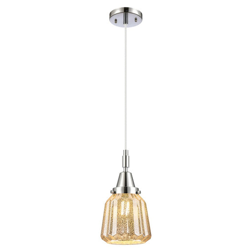 Innovations Caden Chatham 7" Cord Mini Pendant, Chrome/Mercury - 447-1P-PC-G146