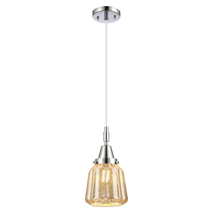 Innovations Caden Chatham 7" Cord Mini Pendant, Chrome/Mercury - 447-1P-PC-G146