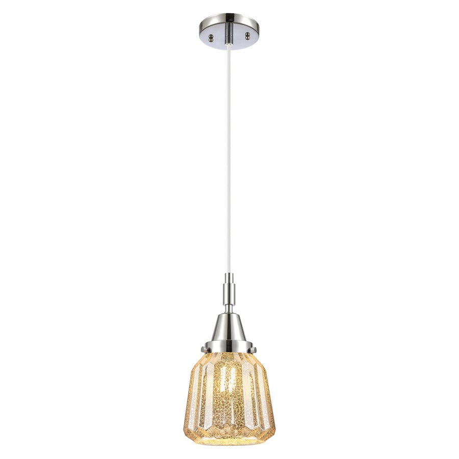Innovations Caden Chatham 7" Cord Mini Pendant, Chrome/Mercury - 447-1P-PC-G146