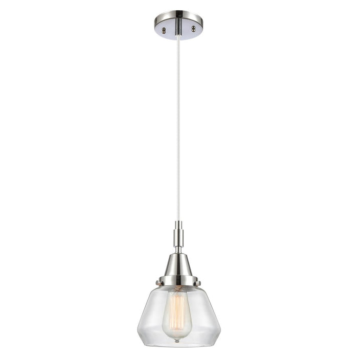 Innovations Caden Fulton 1Lt 7" Cord Mini Pendant, Chrome/Clear - 447-1P-PC-G172