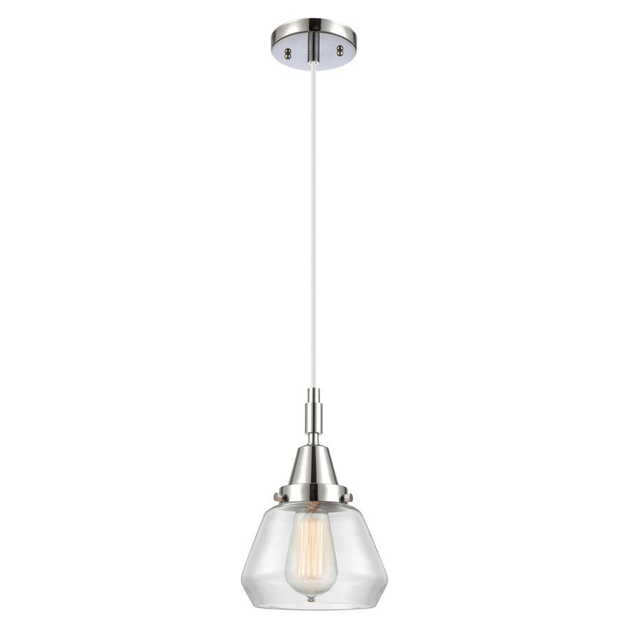 Innovations Caden Fulton 1Lt 7" Cord Mini Pendant, Chrome/Clear - 447-1P-PC-G172