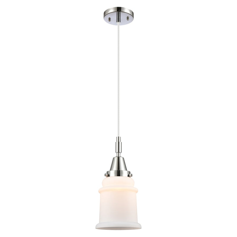 Innovations Caden Canton 1Lt 6" Cord Mini Pendant, Chrome/White - 447-1P-PC-G181