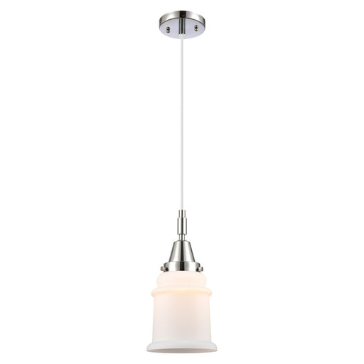 Innovations Caden Canton 1Lt 6" Cord Mini Pendant, Chrome/White - 447-1P-PC-G181