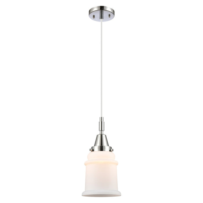 Innovations Caden Canton 1Lt 6" Cord Mini Pendant, Chrome/White - 447-1P-PC-G181
