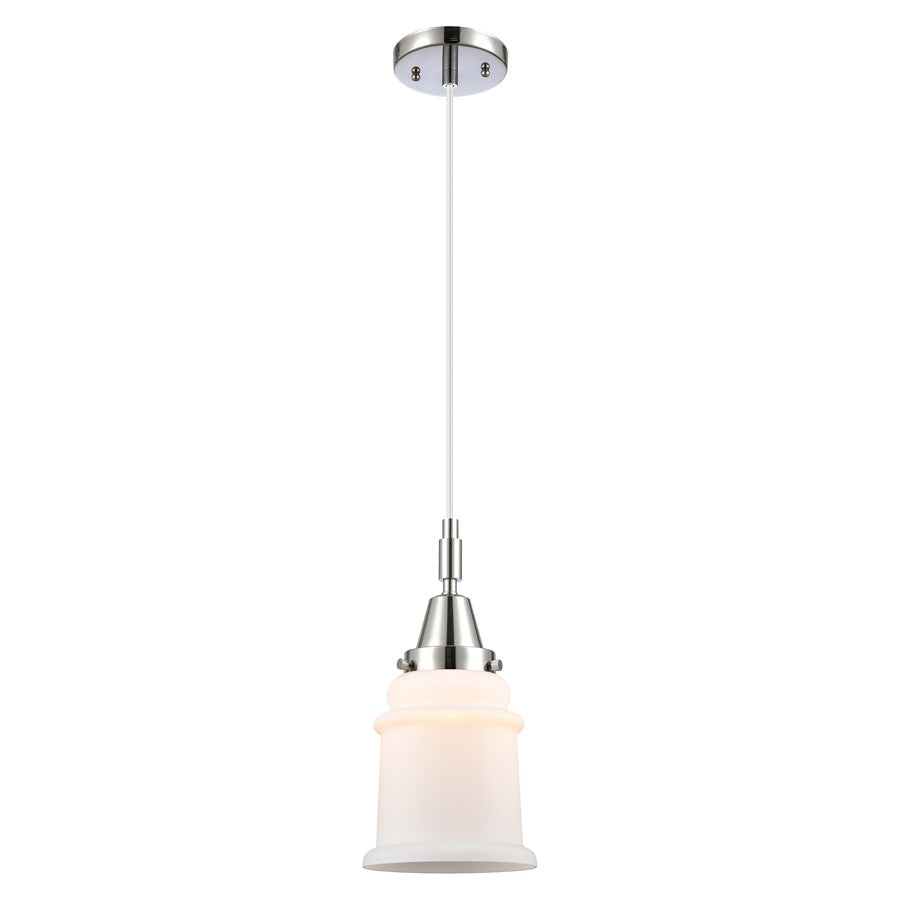 Innovations Caden Canton 1Lt 6" Cord Mini Pendant, Chrome/White - 447-1P-PC-G181