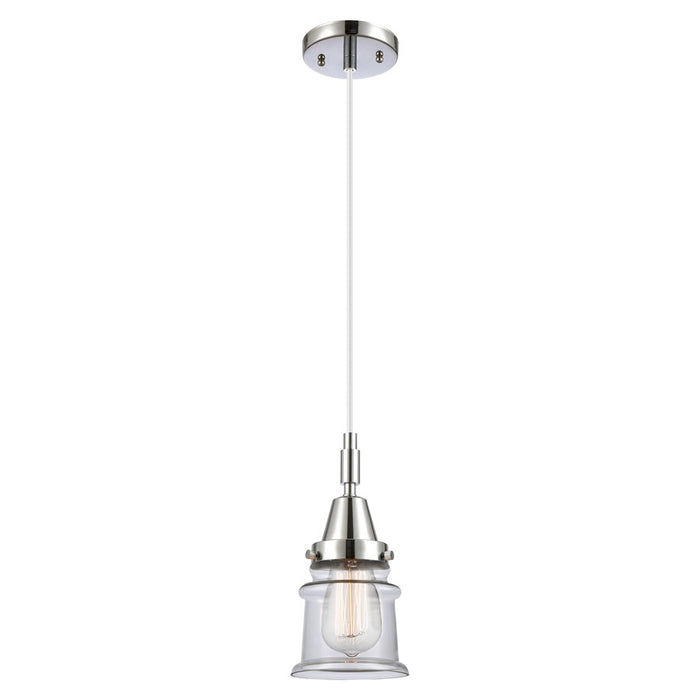 Innovations Caden Canton 5" Cord Mini Pendant, Chrome/Clear - 447-1P-PC-G182S