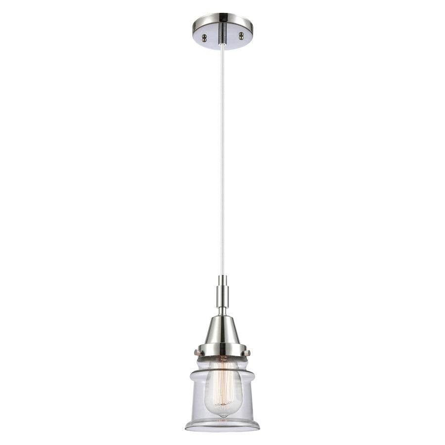 Innovations Caden Canton 5" Cord Mini Pendant, Chrome/Clear - 447-1P-PC-G182S