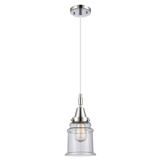 Innovations Caden Canton 1Lt 6" Cord Mini Pendant, Chrome/Seedy - 447-1P-PC-G184
