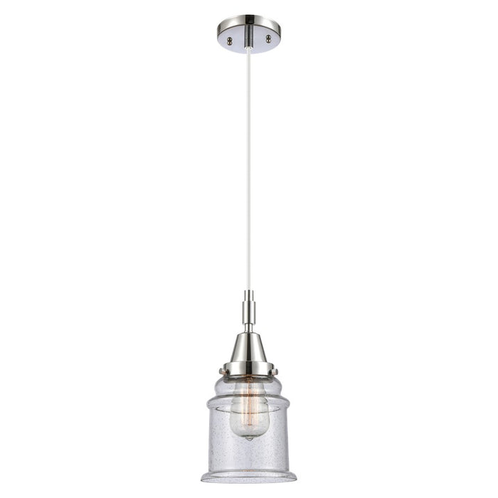 Innovations Caden Canton 1Lt 6" Cord Mini Pendant, Chrome/Seedy - 447-1P-PC-G184