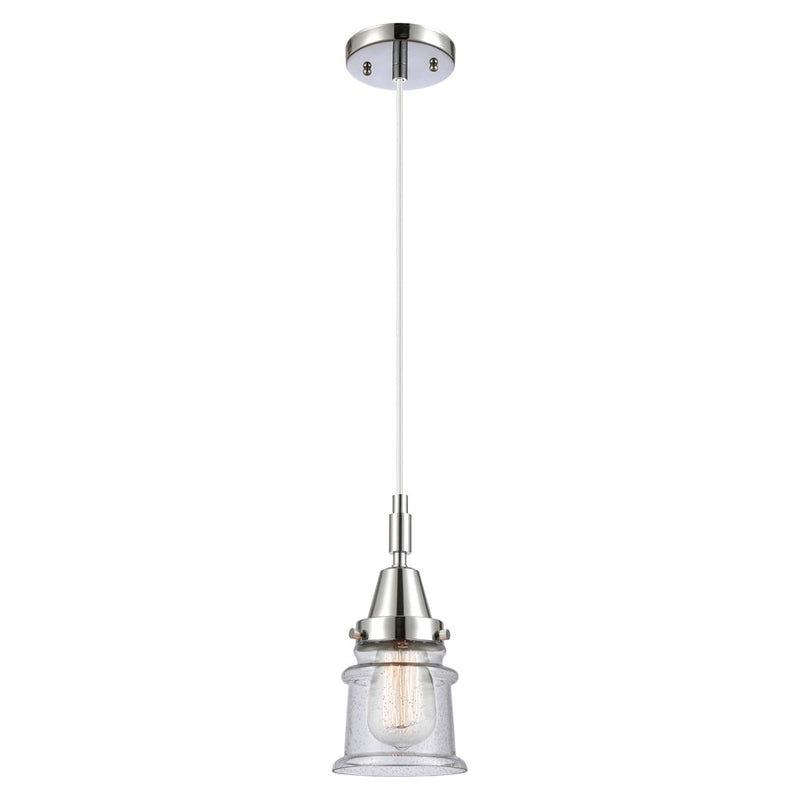 Innovations Caden Canton 5" Cord Mini Pendant, Chrome/Seedy - 447-1P-PC-G184S