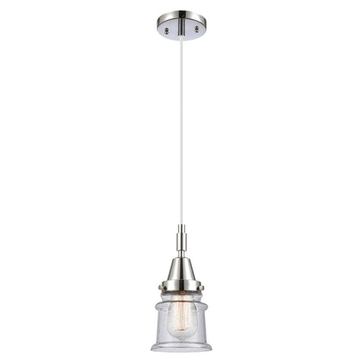 Innovations Caden Canton 5" Cord Mini Pendant, Chrome/Seedy - 447-1P-PC-G184S