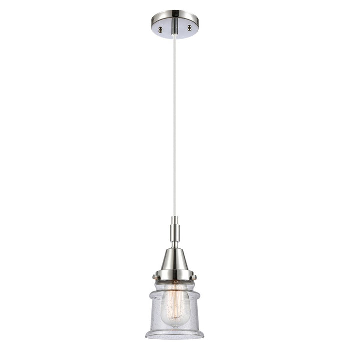 Innovations Caden Canton 5" Cord Mini Pendant, Chrome/Seedy - 447-1P-PC-G184S