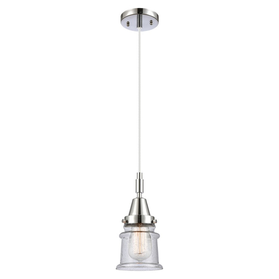 Innovations Caden Canton 5" Cord Mini Pendant, Chrome/Seedy - 447-1P-PC-G184S