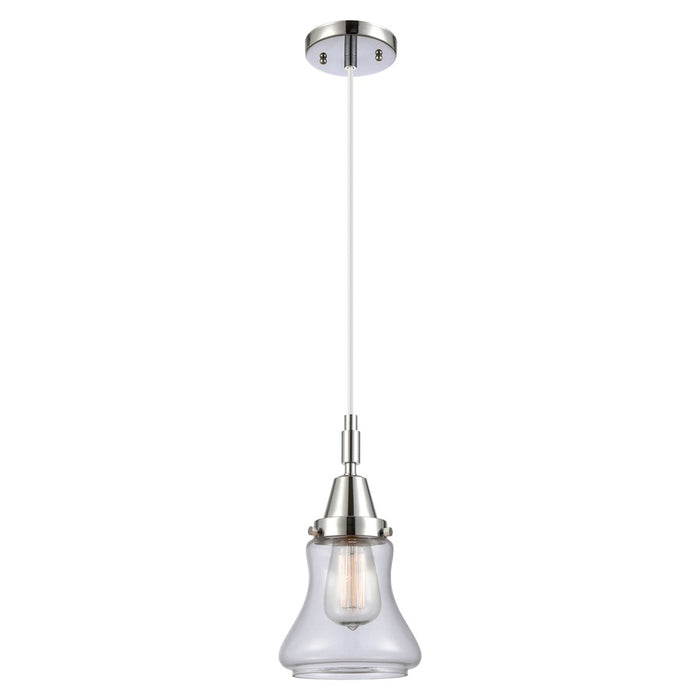 Innovations Caden Bellmont 7" Cord Mini Pendant, Chrome/Clear - 447-1P-PC-G192