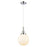 Innovations Caden Beacon 8" Cord Mini Pendant, Chrome/White - 447-1P-PC-G201-8