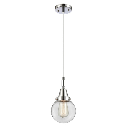 Innovations Caden Beacon 6" Cord Mini Pendant, Chrome/Clear - 447-1P-PC-G202-6