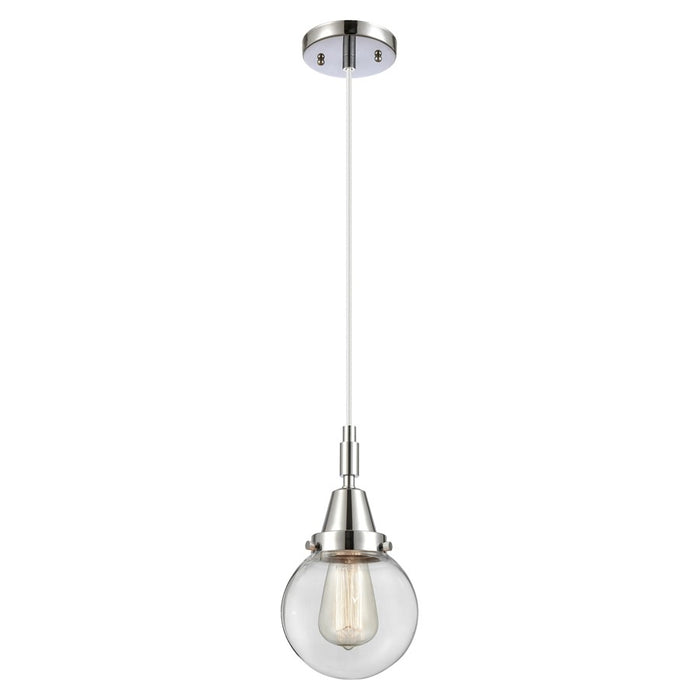 Innovations Caden Beacon 6" Cord Mini Pendant, Chrome/Clear - 447-1P-PC-G202-6